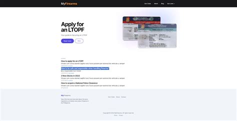 How to apply for an LTOPF .